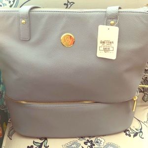 Blue periwinkle purse tote with bonus smaller bag